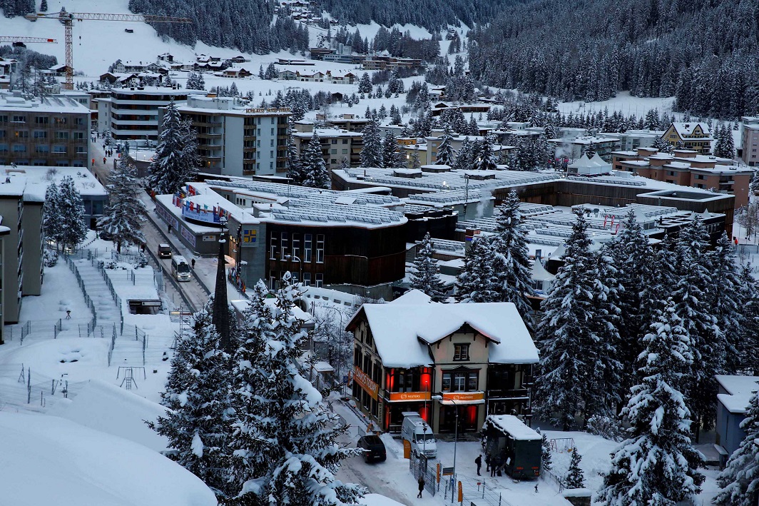 BIRD’S EYE VIEW: The congress centre of the annual meeting of the World Economic Forum (WEF) in Davos on January 15, Reuters/UNI