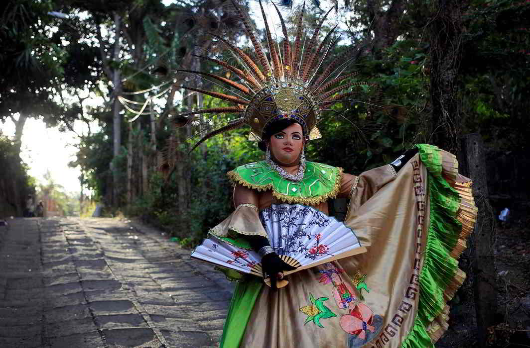 THE MASKED MOVES: A masked dancer takes part in a celebration honouring the Virgin of Candelaria in Diriomo, Nicaragua, on February 1, Reuters/UNI