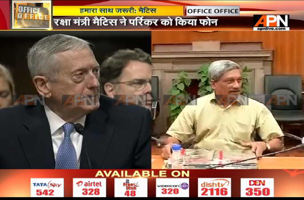 US Defense secretary James Mattis calls Manohar Parikar