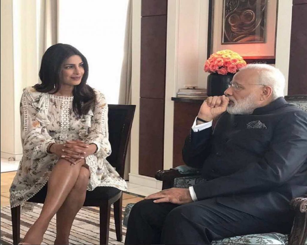 Desi girl Priyanka trolled for meeting Modi in short skirt