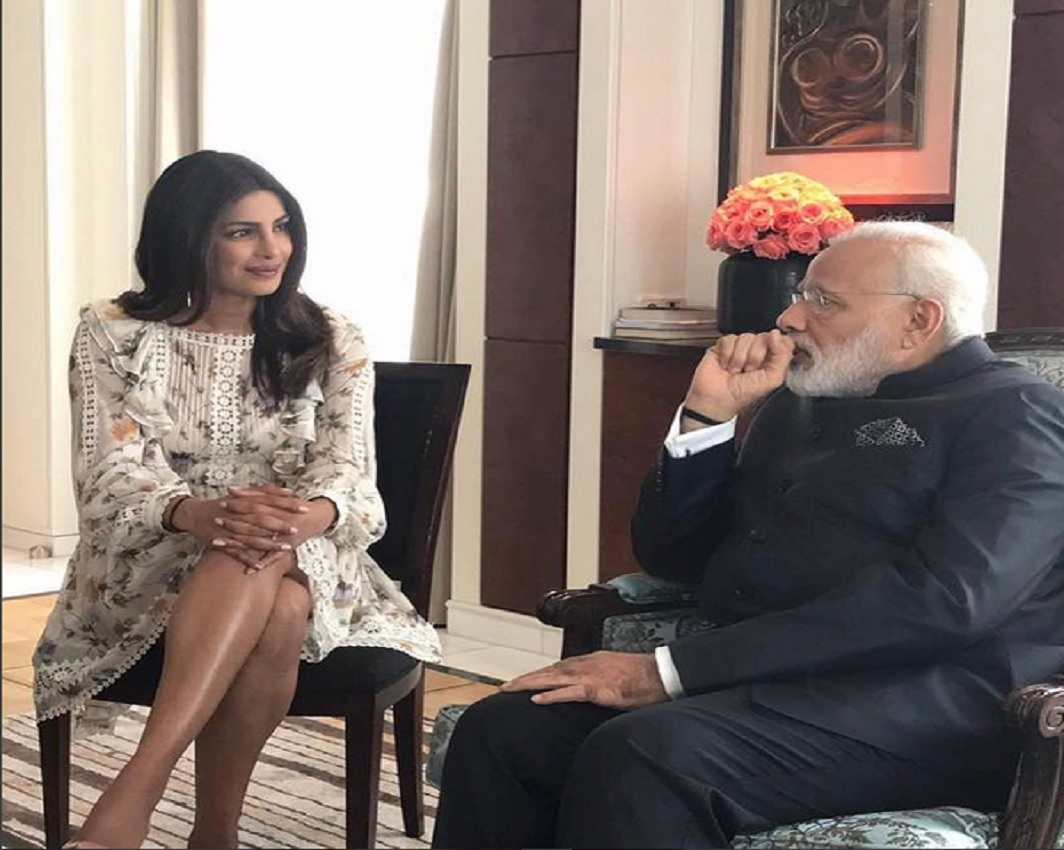 Desi girl Priyanka trolled for meeting Modi in short skirt