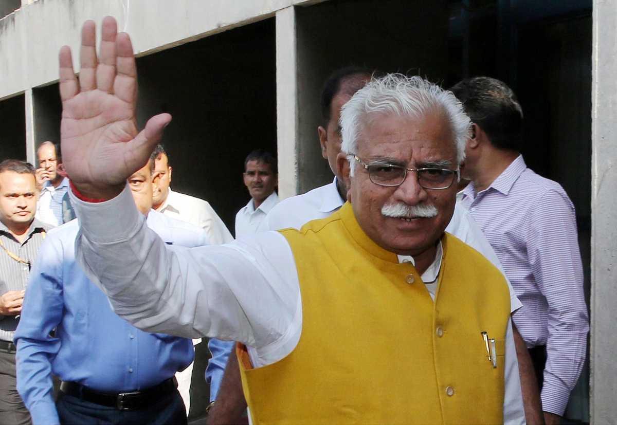 Haryan CM Manohar Lal Khattar