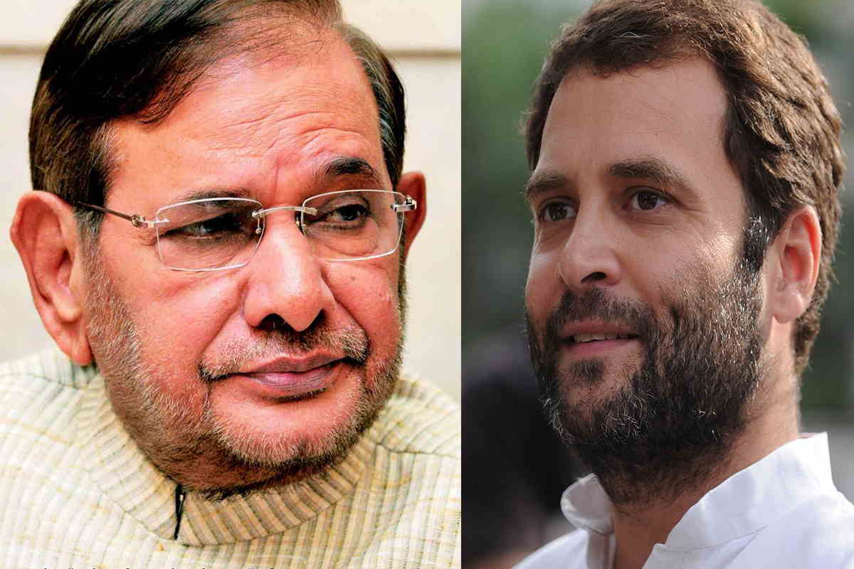 Rahul Gandhi and Sharad Yadav