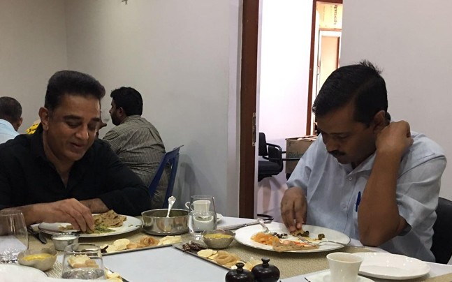 Kamal hasan and arvind Kejri