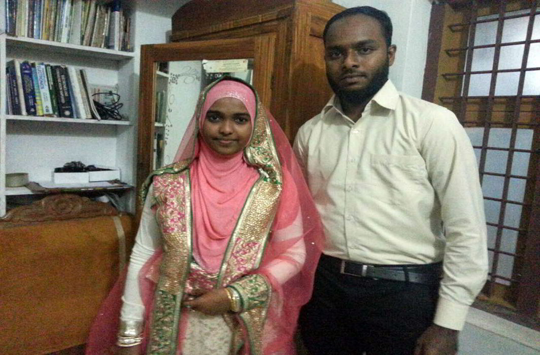 File photo of Hadiya alias Akhila with her husband Shafin Jahan. Photo credit: Agencies