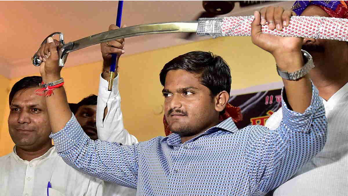 File photo of Patidar Anamat Andolan Samiti founder Hardik Patel. Photo credit: Agencies