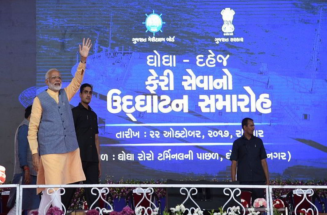 Modi inaugurates Ro-Ro ferry services in Gujarat