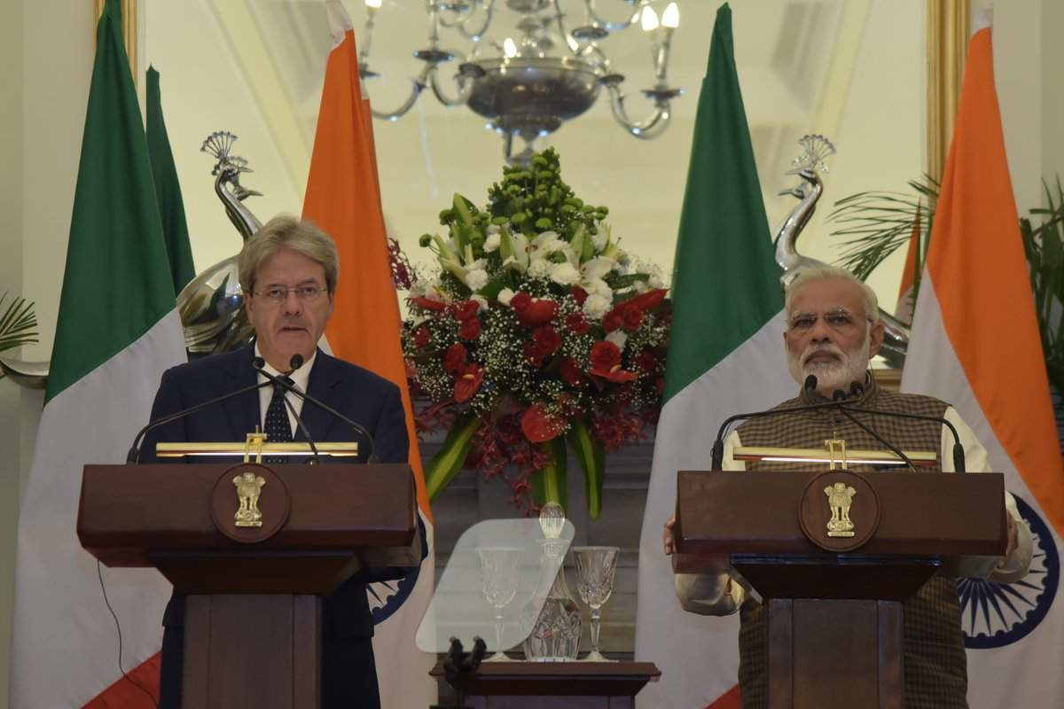 Modi with Italian PM