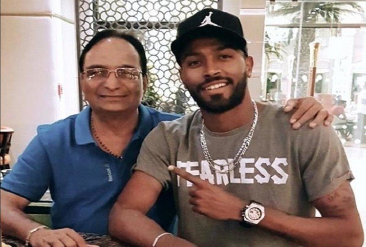 hardik pandya with father