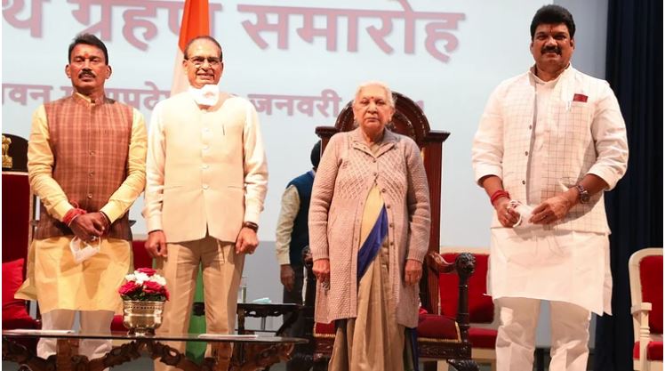 Shivraj Singh Chouhan with Anandiben Patel