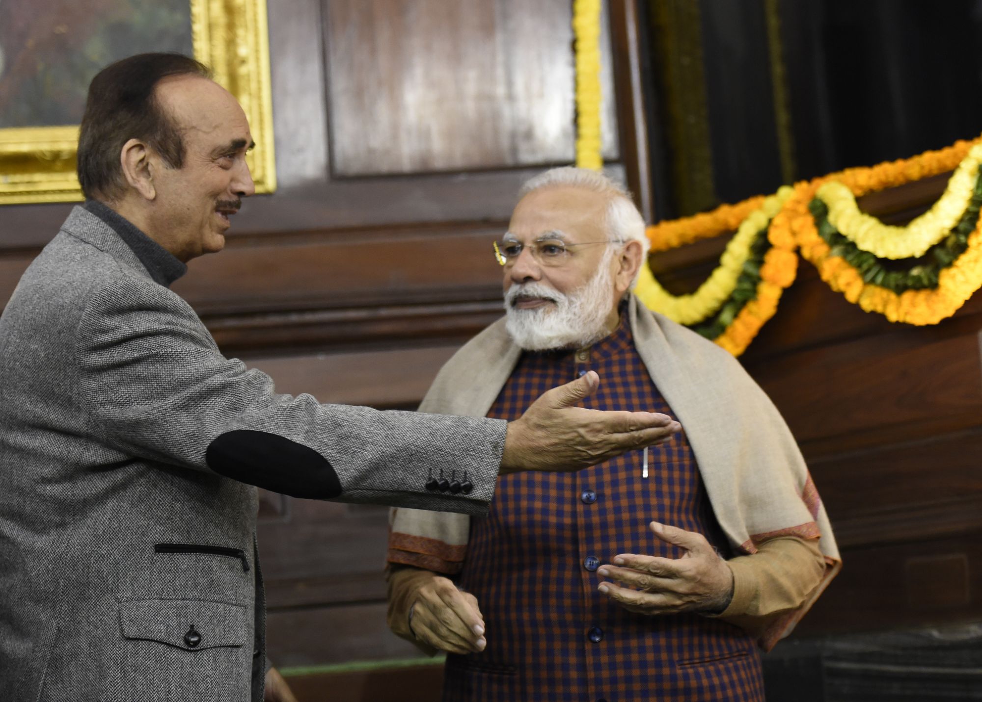 Ghulam Nabi Azad with Narendra Modia