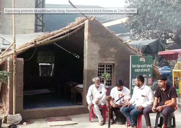 pucca houses at Singhu border