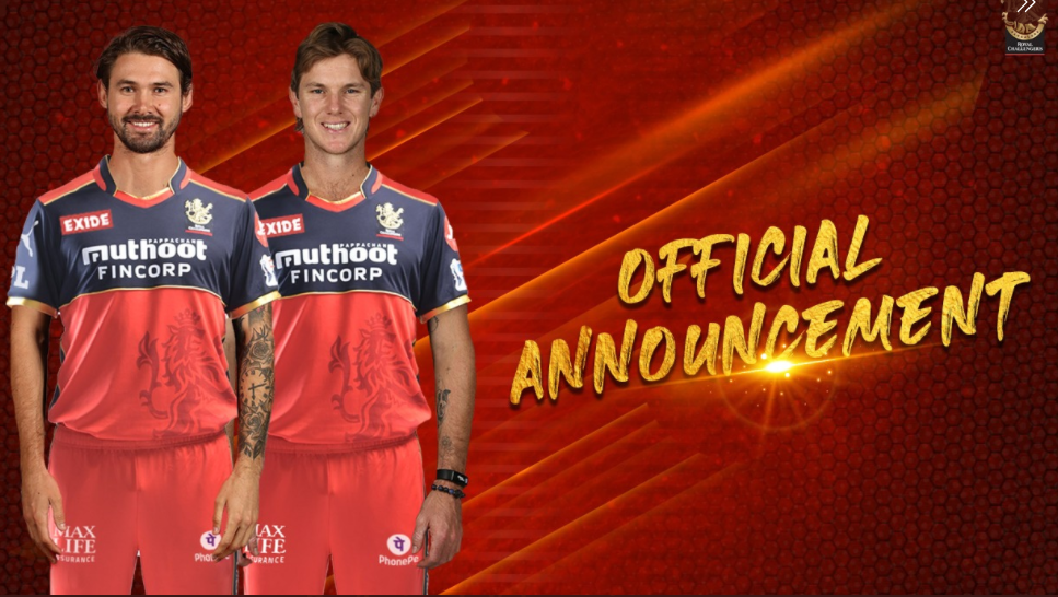 RCB’s Adam Zampa, Kane Richardson