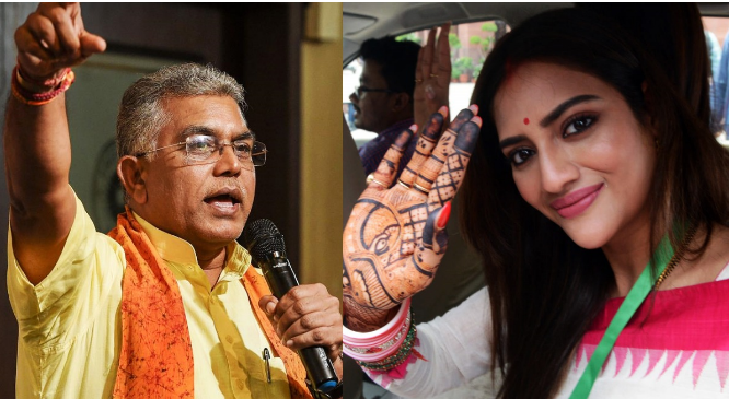 Dilip Ghosh and Nusrat Jahan