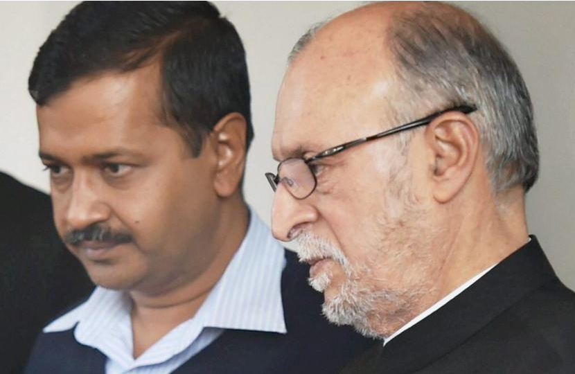 Delhi Chief Minister Arvind Kejriwal and Lieutenant Governor Anil Baijal