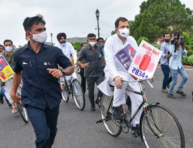 Rahul Gandhi cycle ride