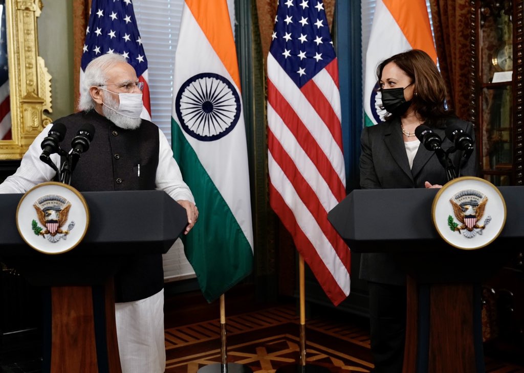 PM Modi meets US Vice President Kamala Harris