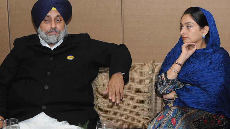 Sukhbir Singh Badal and Harsimrat Kaur Badal