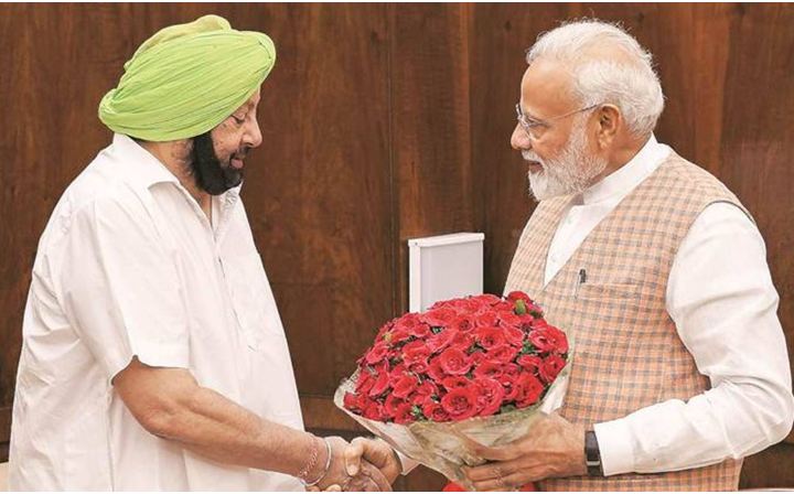 Amarinder Singh and Narendra Modi