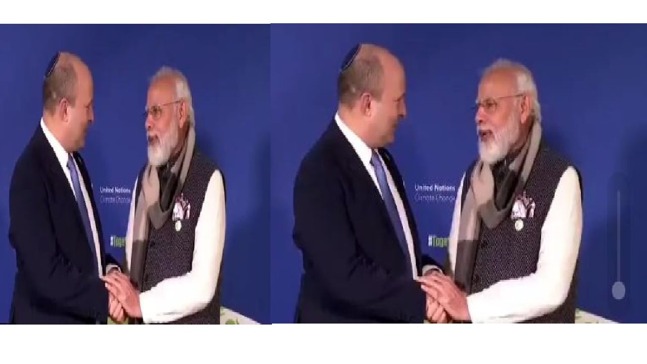 Israel PM Naftali Bennett with PM Modi