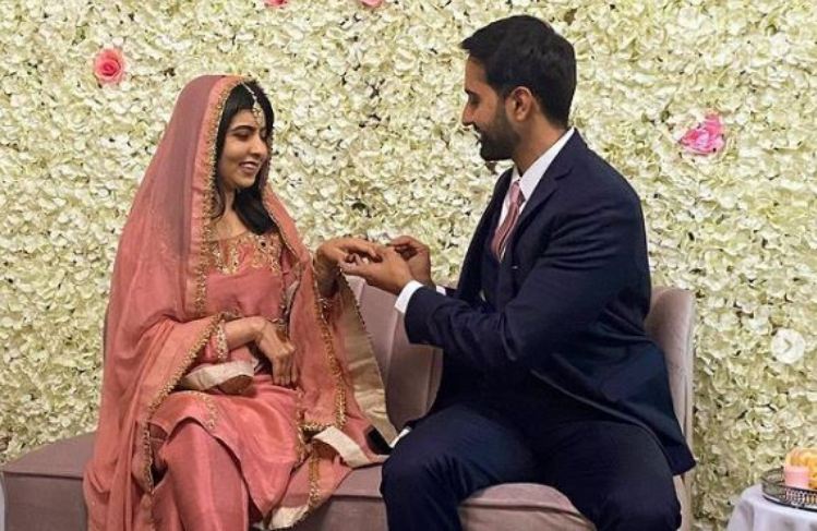 Nobel laureate Malala Yousafzai and her husband Asser Malik