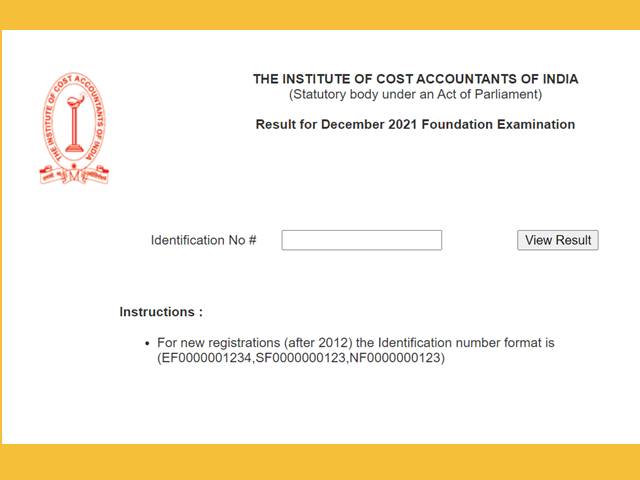 ICMAI CMA Result 2021-2022