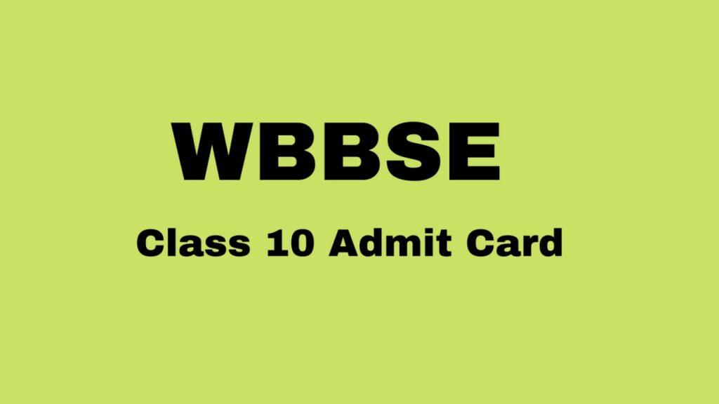 WBBSE class 10 admit card