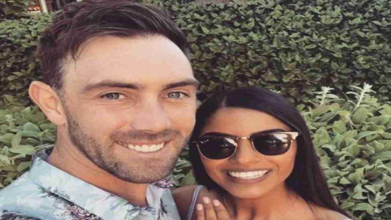 Australian cricketer Glenn Maxwell and Vini Raman