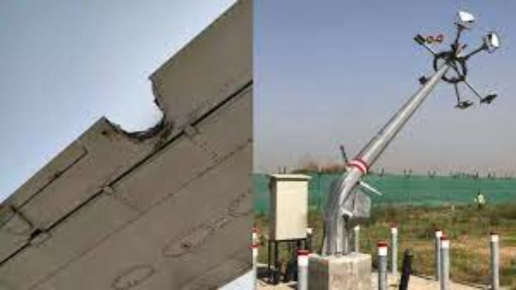 SpiceJet plane SG 160 collides with electric pole