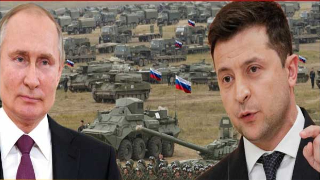 Russian President Vladimir Putin and Ukraine's President Zelenskyy