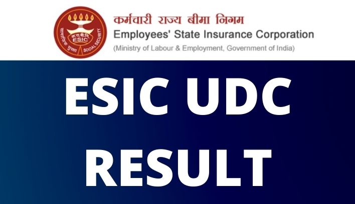 ESIC UDC 2022 Result