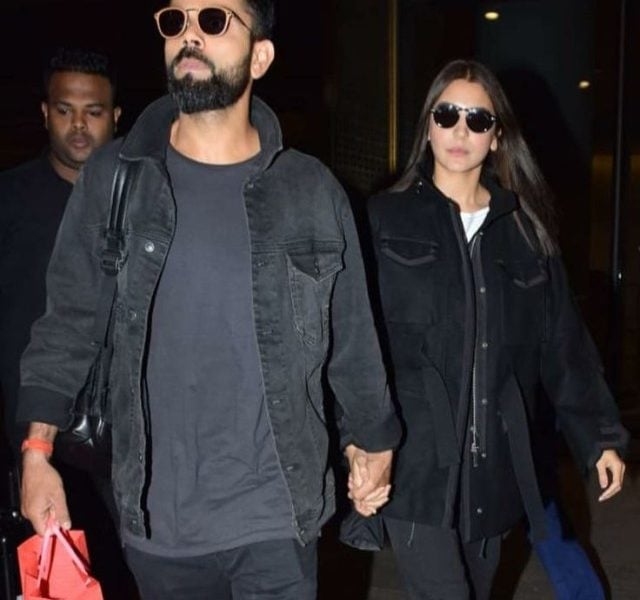 Anushka Sharma-Virat Kohli fashionable airport looks