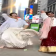 Dancers perform in New York’s street