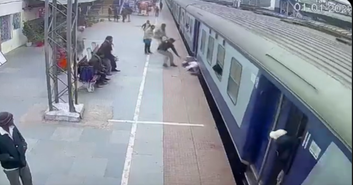 RPF Jawan saves passenger from falling under train