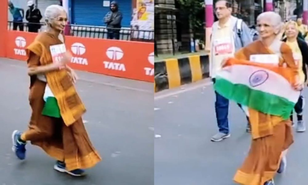 Bharti Jitendra Pathak ran marathon in Saree