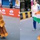 Bharti Jitendra Pathak ran marathon in Saree