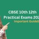 CBSE Class 10th, 12th practical exams 2023