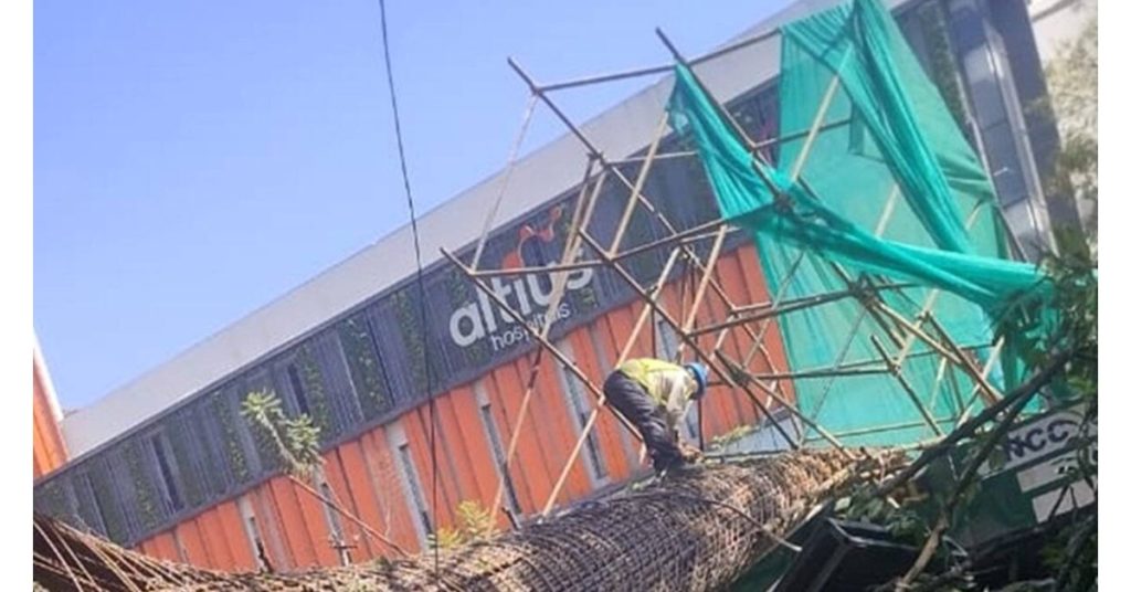 Bengaluru metro pillar collapses on bike