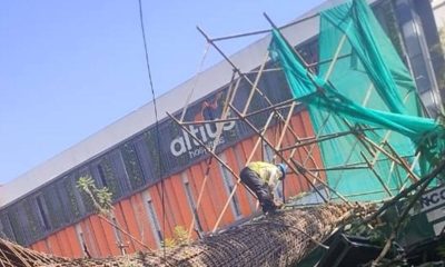 Bengaluru metro pillar collapses on bike