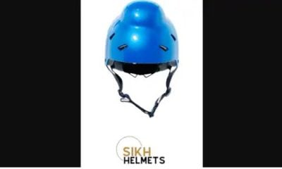 Woman designs helmet