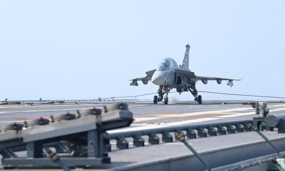 Indian Navy: Successful landing of Light Combat Aircraft on INS Vikrant | See Photos