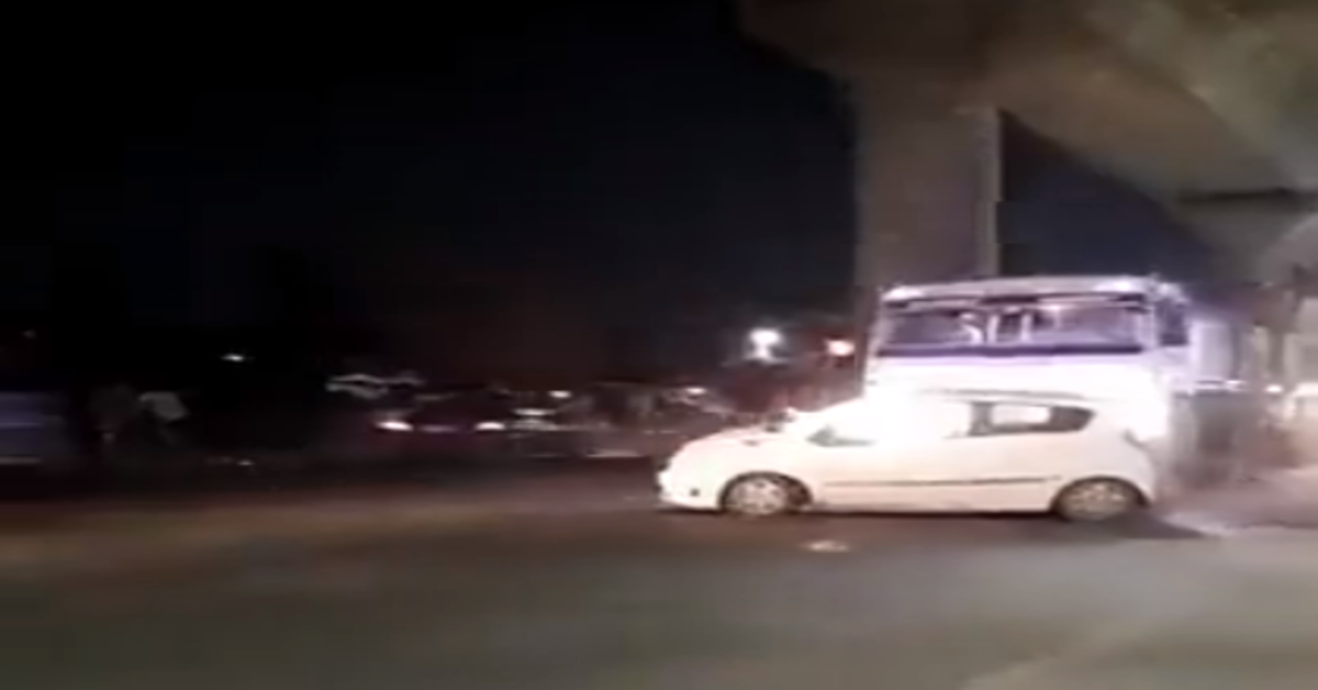 Drunk truck driver drags car