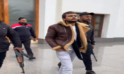 Ram Bhakt Gopal getting escorted with armed security