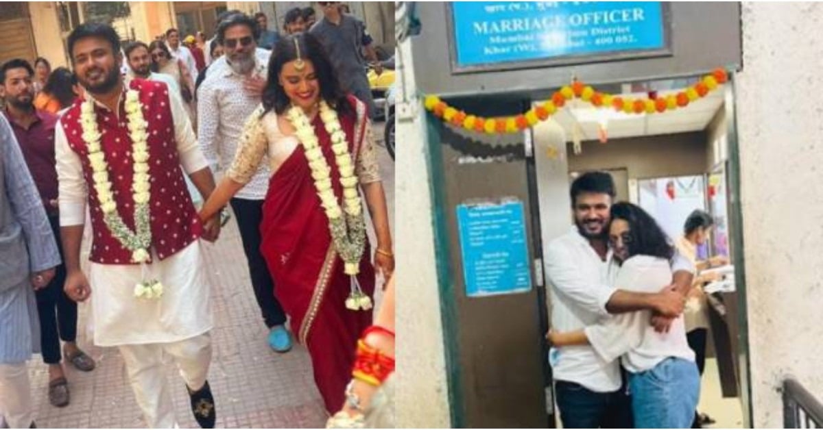 Swara Bhasker marries Samajwadi Party leader Fahad Ahmad, shares an adorable video | WATCH