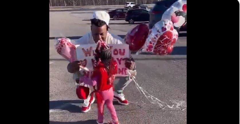 father taking out daughter on a date leaves