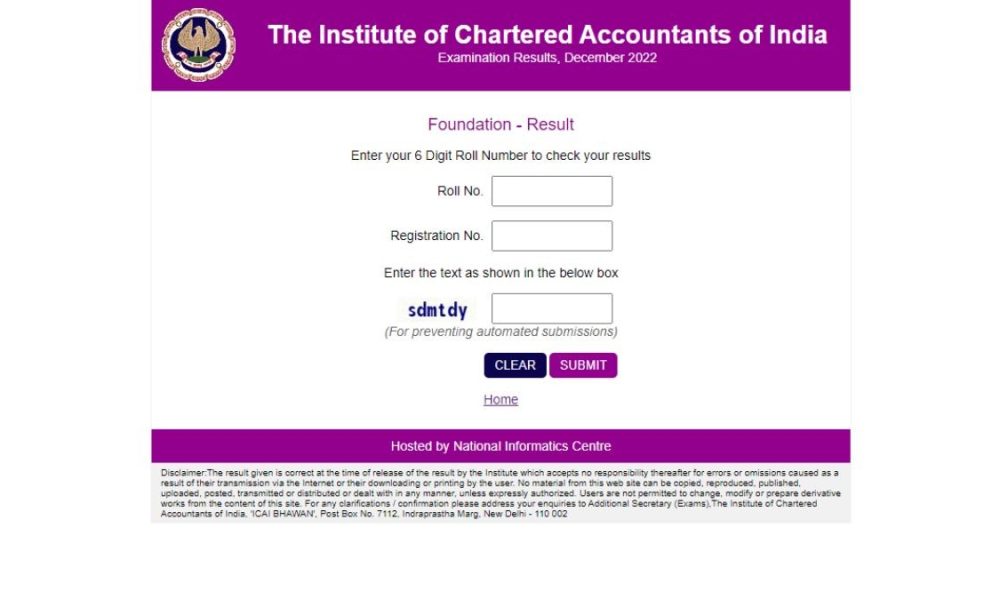 CA Foundation December 2022 result