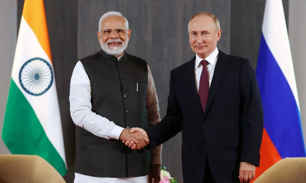 Vladimir Putin and Narendra Modi