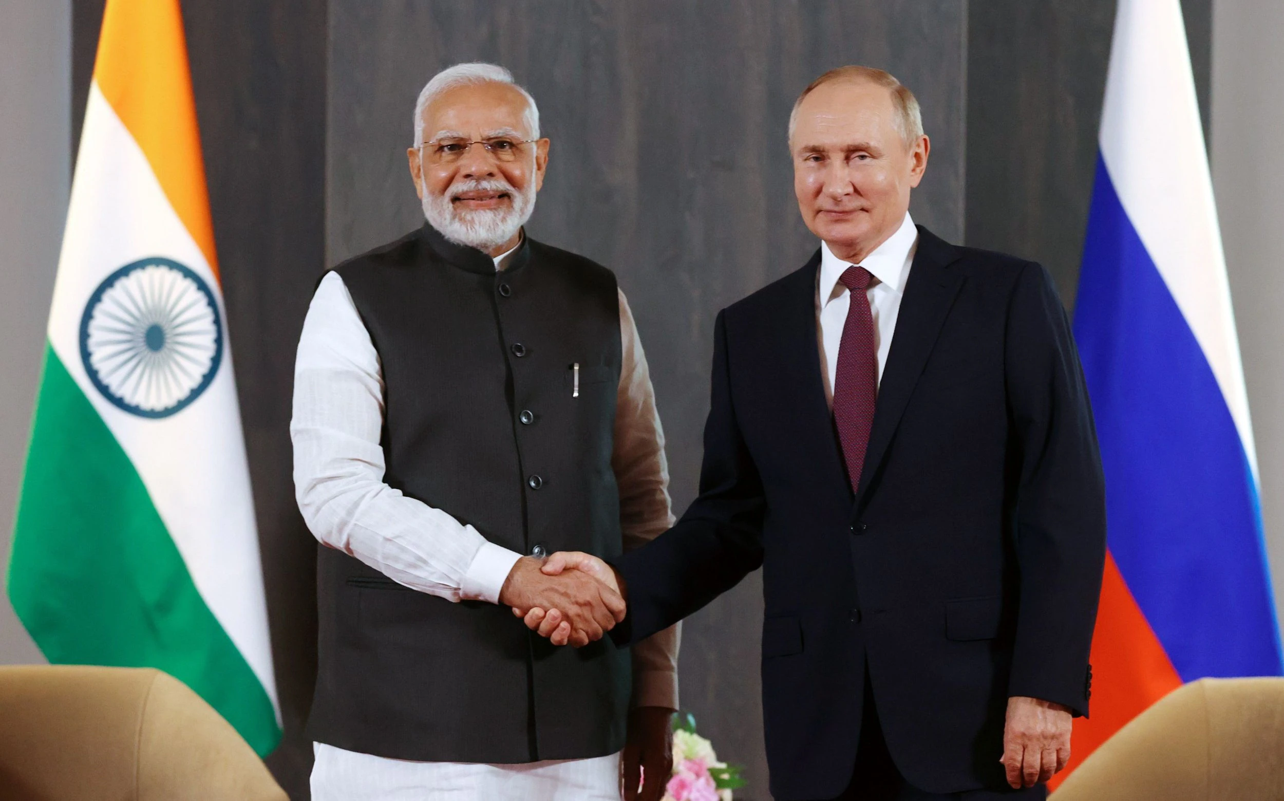 Vladimir Putin and Narendra Modi