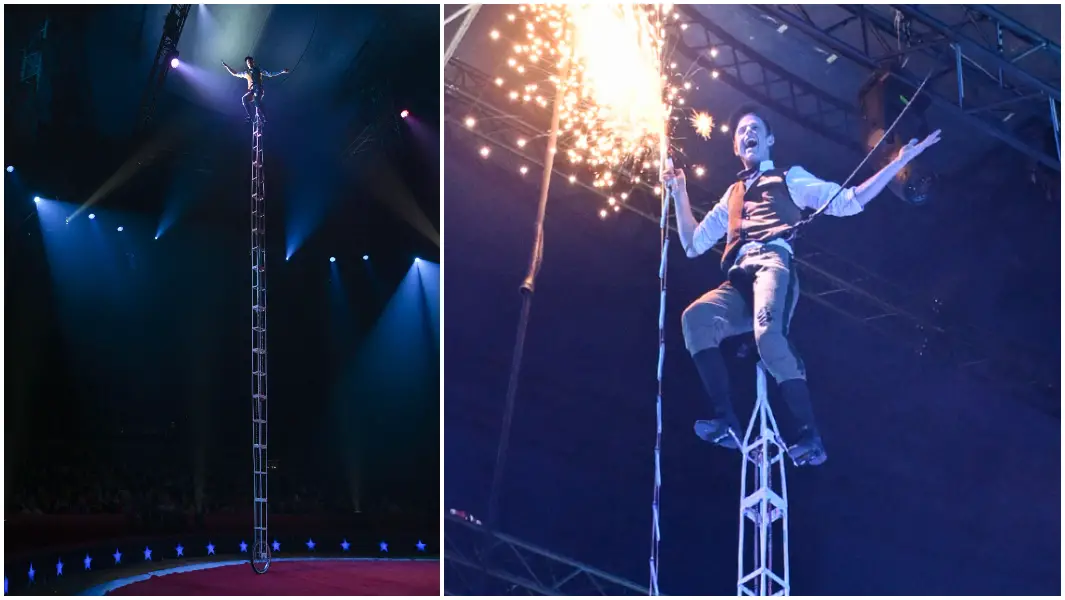 Man creates world record by riding 31 feet tall unicycle