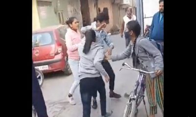 Women slap, kick and punch man over molestation